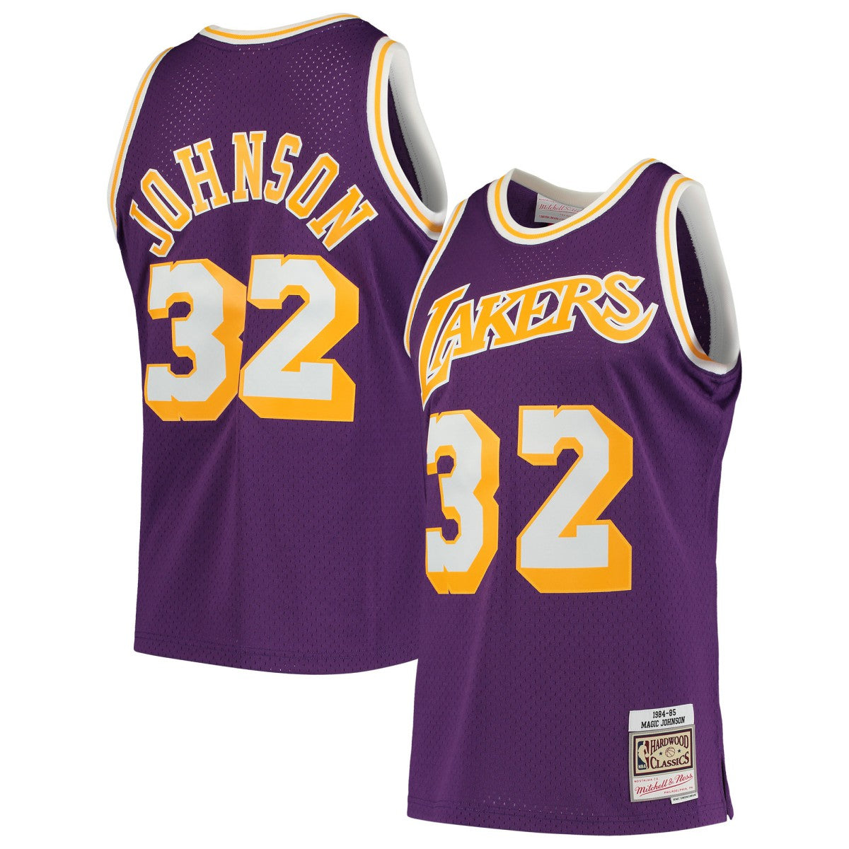 Magic Johnson Los Angeles Lakers 1984/85 Hardwood Classics Swingman Jersey Purple - NBA