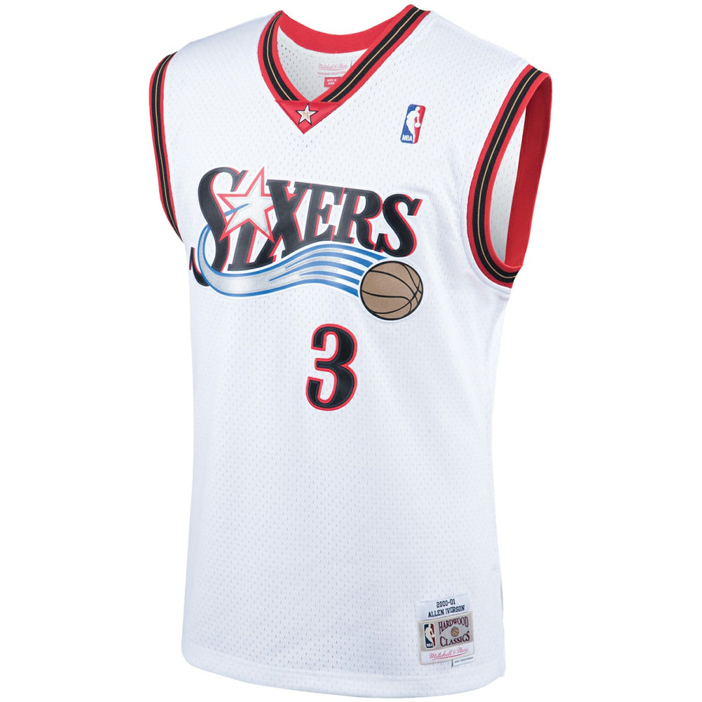Allen Iverson Philadelphia 76ers Hardwood Classics Swingman Jersey White - NBA