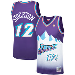 John Stockton Utah Jazz Hardwood Classics Swingman Jersey Purple - NBA