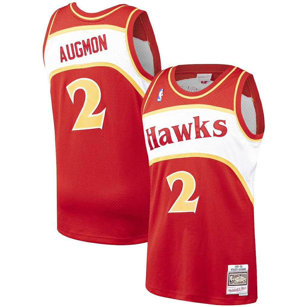 Stacey Augmon Atlanta Hawks 1991/92 Hardwood Classics Swingman Jersey Red - NBA