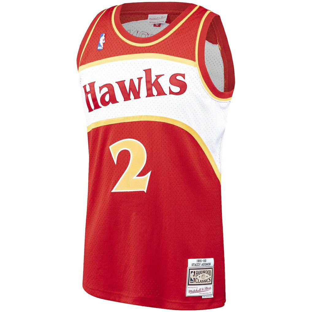 Stacey Augmon Atlanta Hawks 1991/92 Hardwood Classics Swingman Jersey Red - NBA