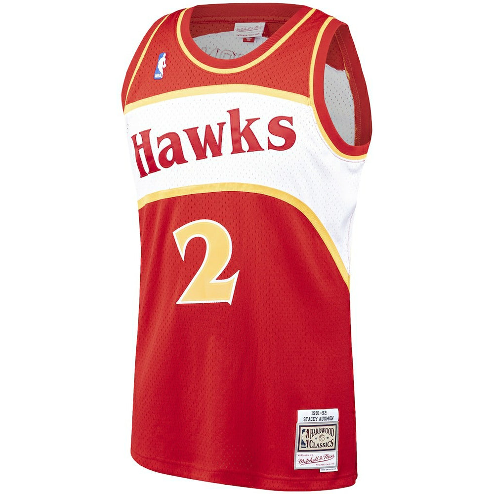 Stacey Augmon Atlanta Hawks 1991/92 Hardwood Classics Swingman Jersey Red - NBA