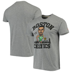 Jayson Tatum Boston Celtics Caricature Tri-Blend T-Shirt Gray - NBA