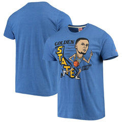 Stephen Curry Golden State Warriors Caricature Tri-Blend T-Shirt Royal - NBA