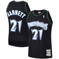 Kevin Garnett Minnesota Timberwolves Hardwood Classics Swingman Jersey Black - NBA