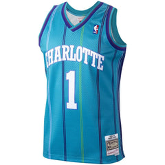 Baron Davis Charlotte Hornets 1999/00 Hardwood Classics Swingman Jersey Teal - NBA