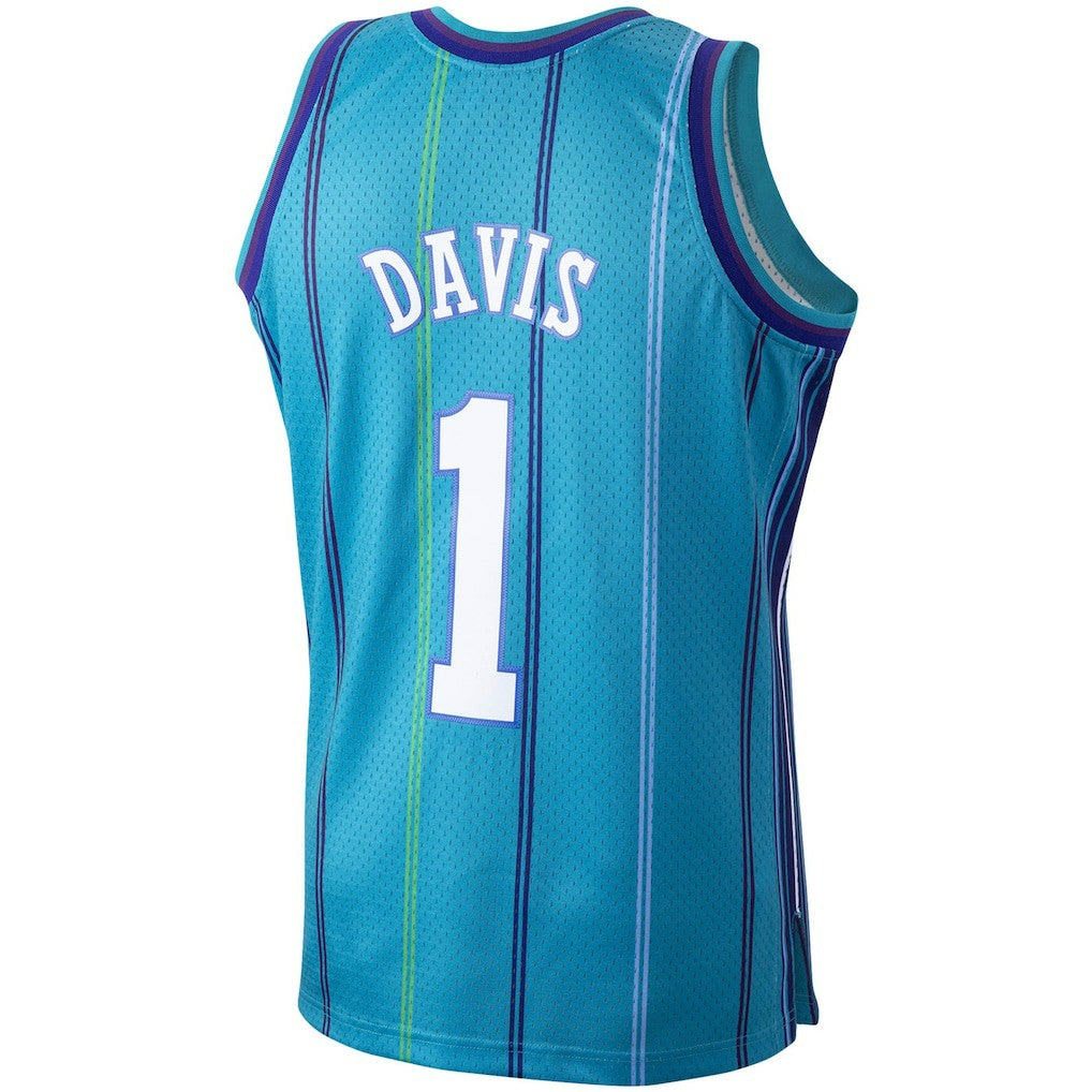 Baron Davis Charlotte Hornets 1999/00 Hardwood Classics Swingman Jersey Teal - NBA