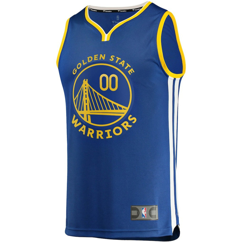 Golden State Warriors Fast Break Custom Replica Jersey Royal Icon Edition - NBA