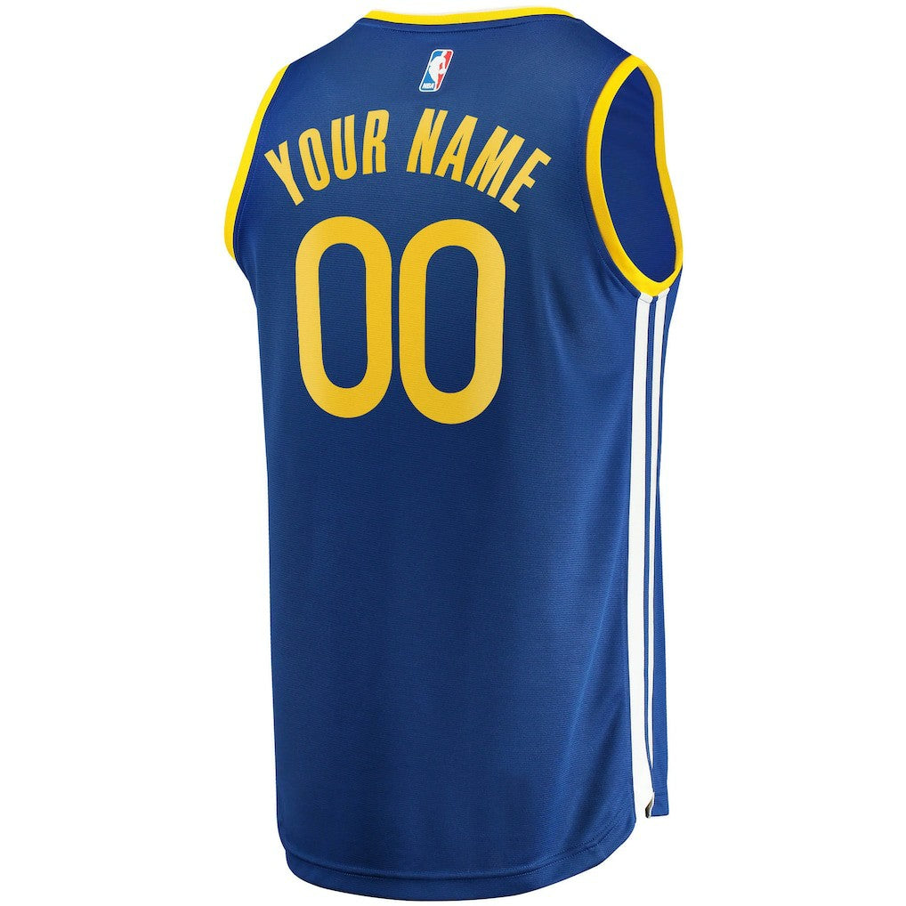 Golden State Warriors Fast Break Custom Replica Jersey Royal Icon Edition - NBA