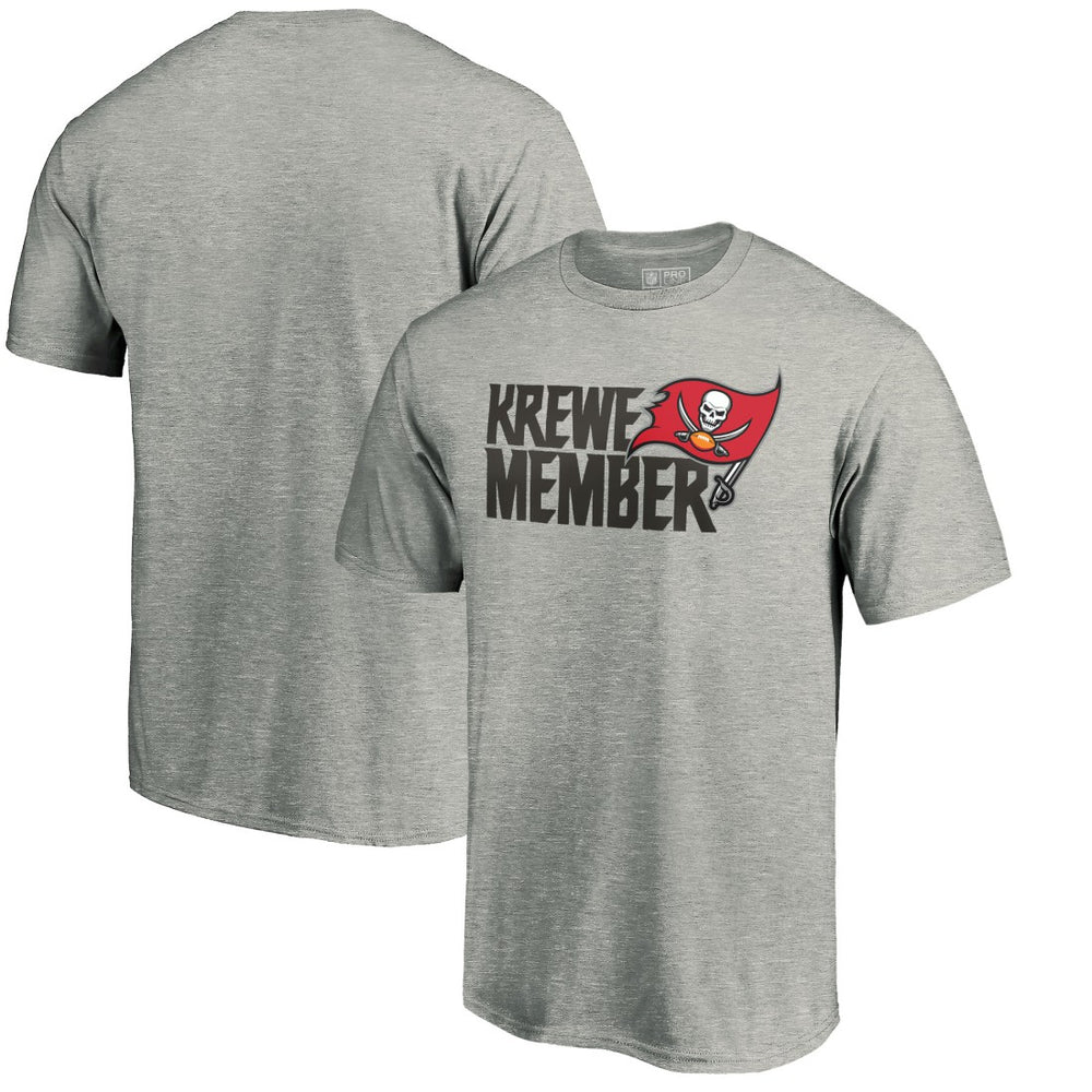Tampa Bay Buccaneers Krewe Member T-Shirt Heathered Gray | NFL