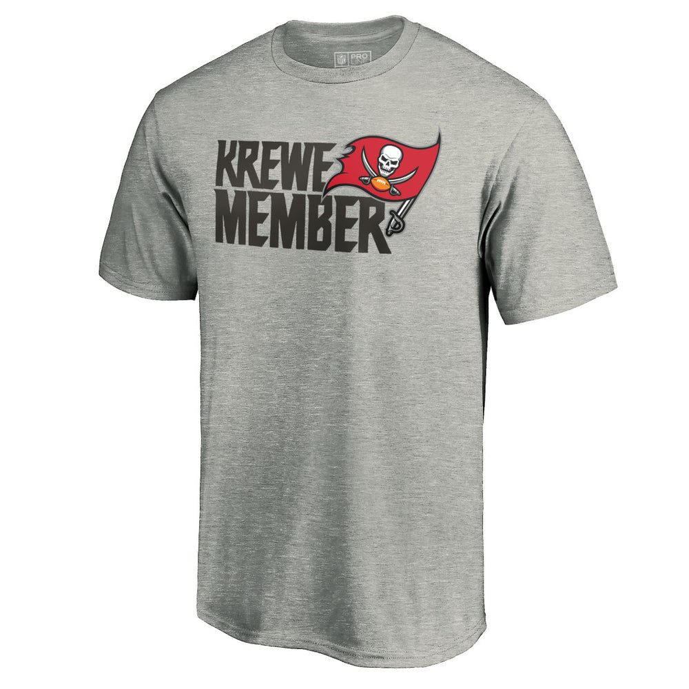 Tampa Bay Buccaneers Krewe Member T-Shirt Heathered Gray | NFL