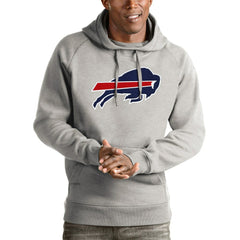 Buffalo Bills Antigua Victory Pullover Hoodie Heathered Gray | NFL