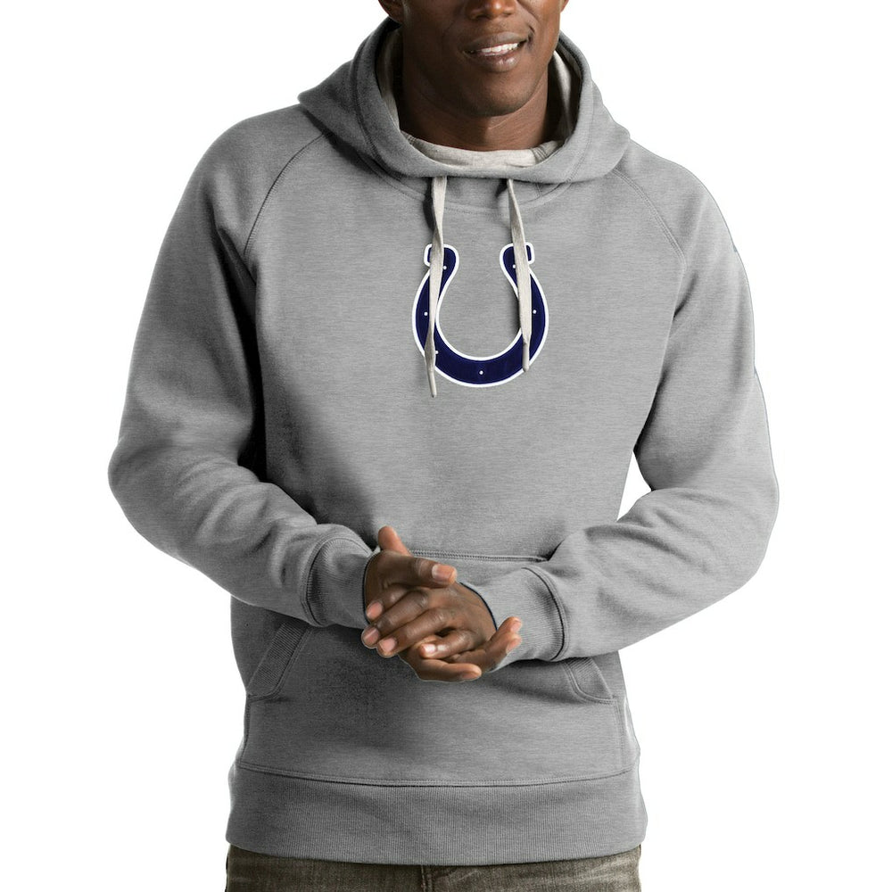 Indianapolis Colts Antigua Victory Pullover Hoodie Heather Gray | NFL