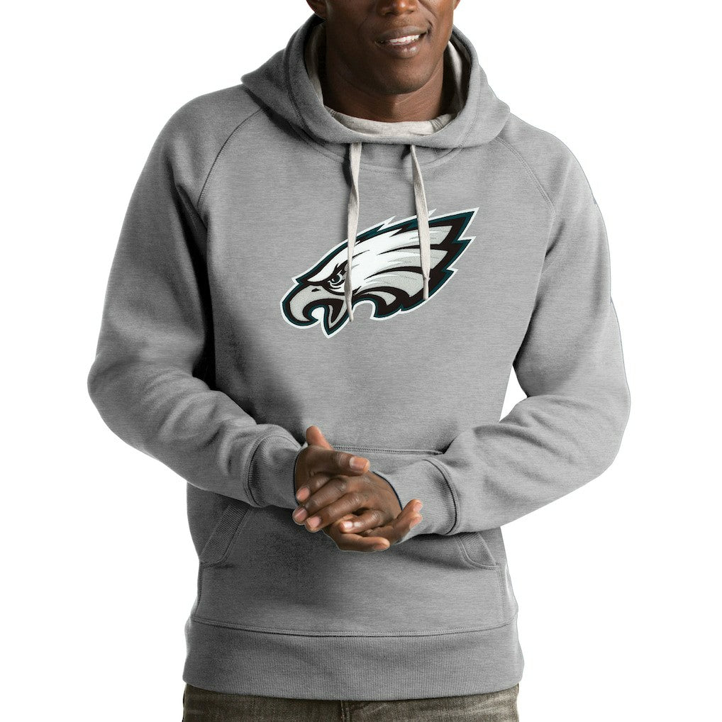 Philadelphia Eagles Antigua Victory Pullover Hoodie Heather Gray | NFL