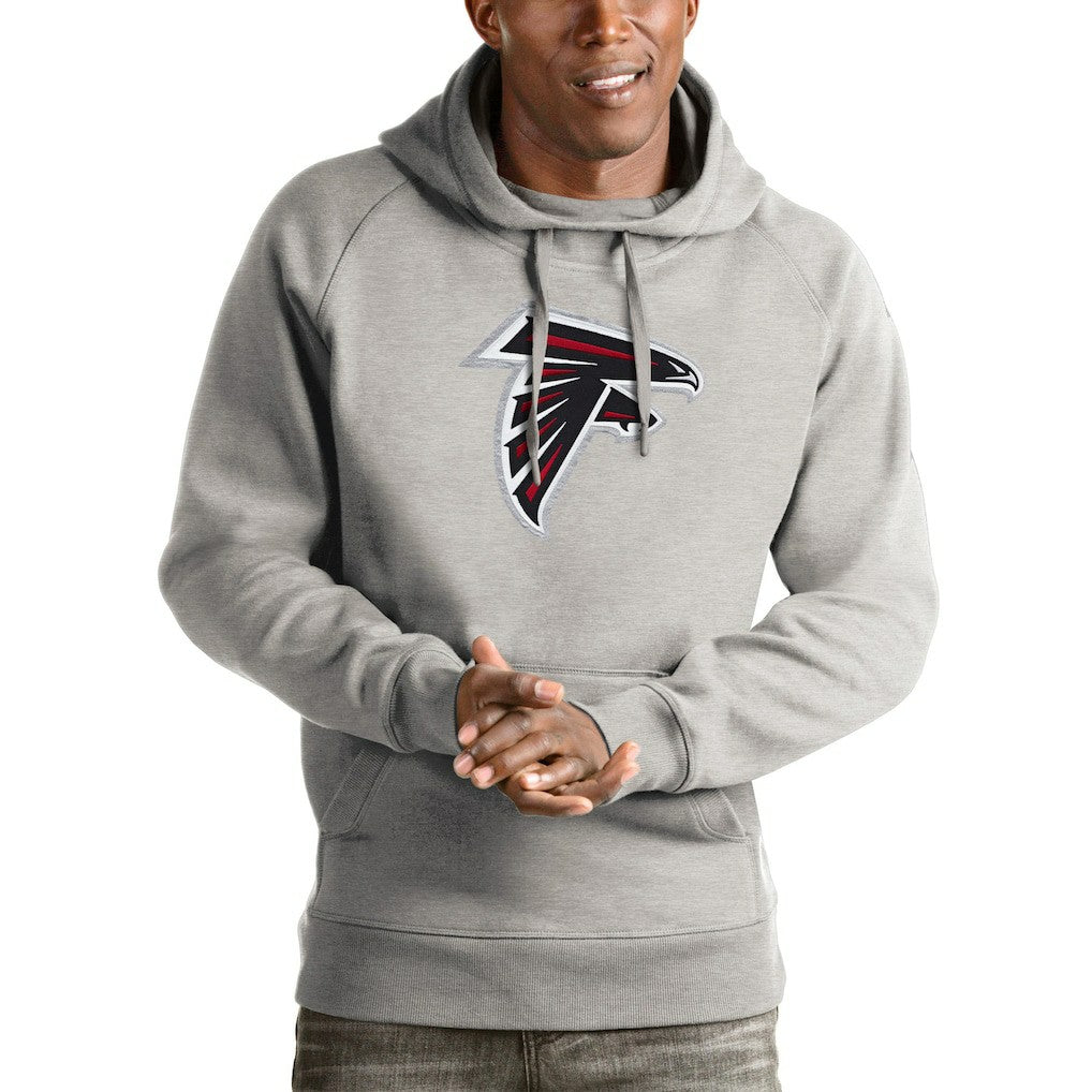 Atlanta Falcons Antigua Victory Pullover Hoodie Heather Gray | NFL