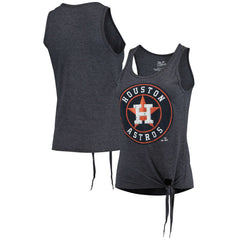 Houston Astros Majestic Threads Women's Scoop Neck Racerback Side Tie Tri-Blend Tank Top - MLB