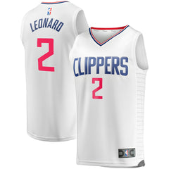 Kawhi Leonard LA Clippers Fast Break Replica Player Jersey White Association Edition - NBA