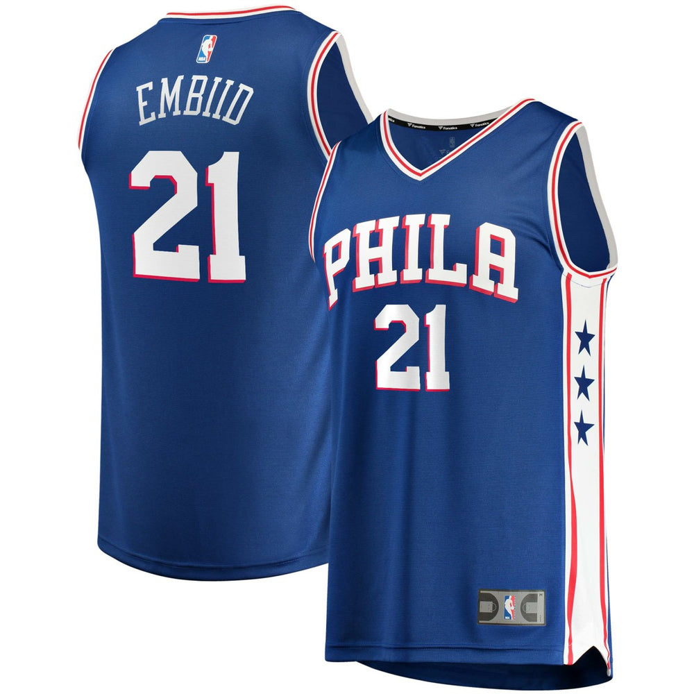 Joel Embiid Philadelphia 76ers Fast Break Replica Player Jersey Icon Edition Royal - NBA