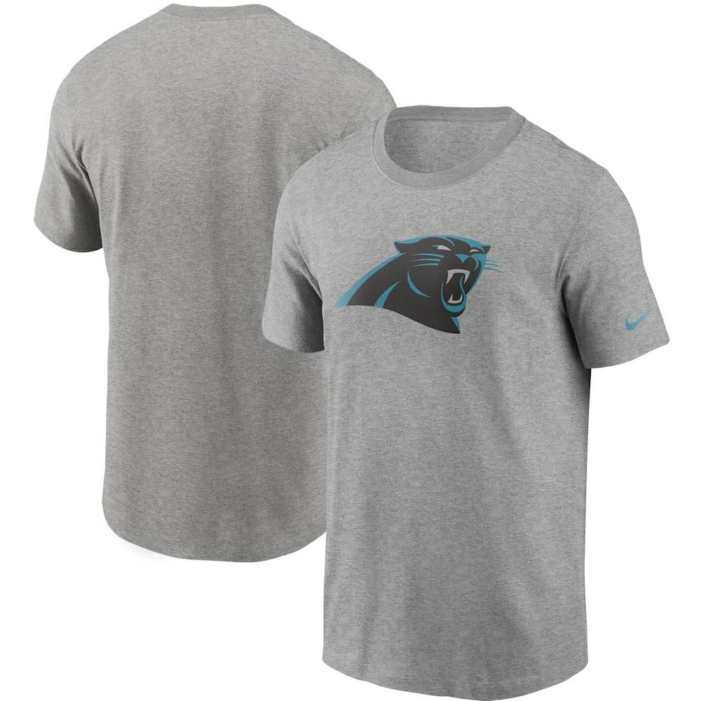 Carolina Panthers Primetime Logo Essential T-Shirt Heather Gray | Nike for Sale