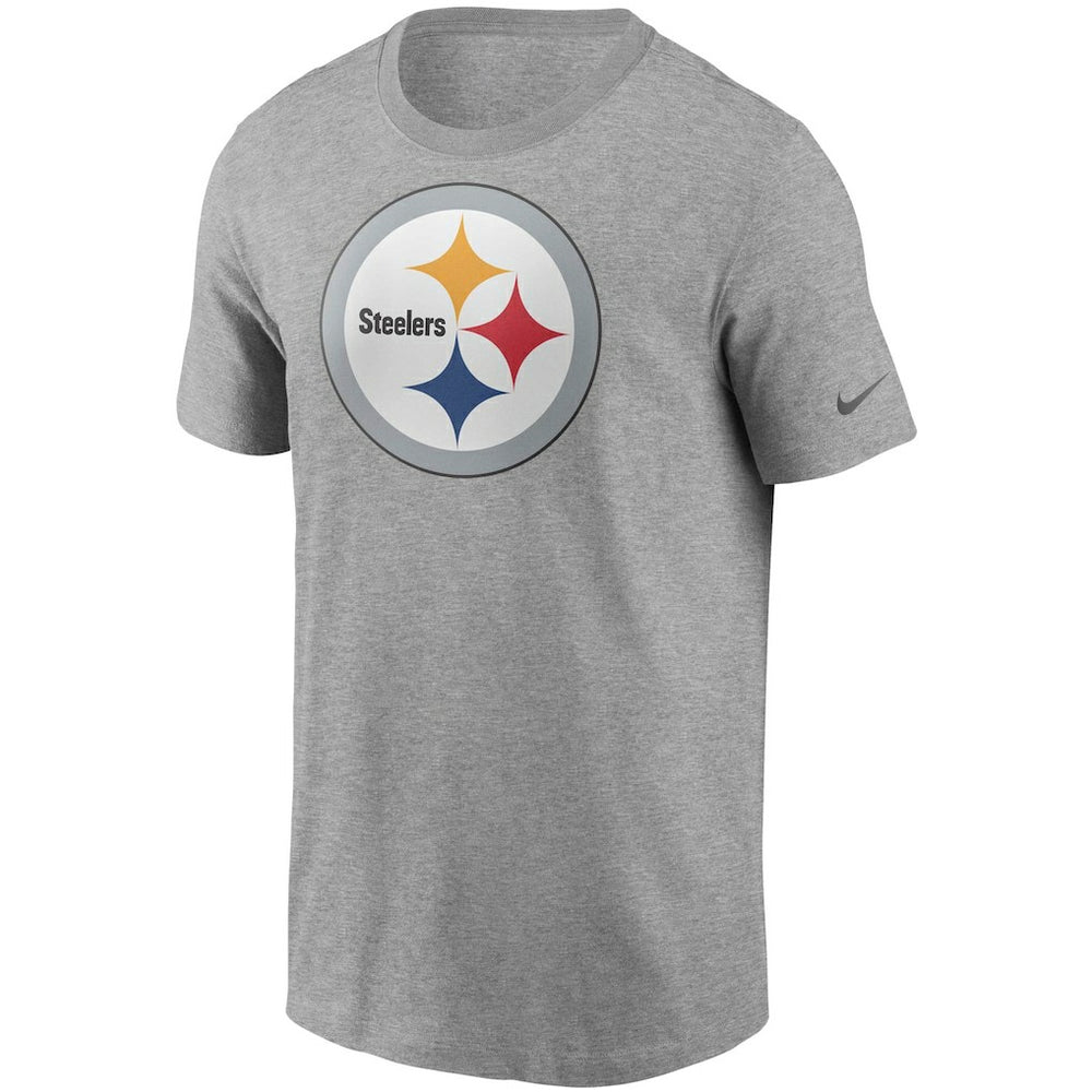 Pittsburgh Steelers Primetime Logo Essential T-Shirt Heather Gray | Nike for Sale