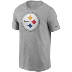 Pittsburgh Steelers Primetime Logo Essential T-Shirt Heather Gray | Nike for Sale
