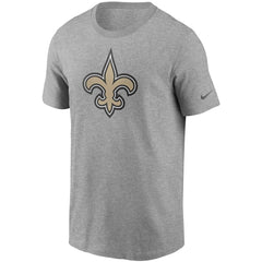 New Orleans Saints Primetime Logo Essential T-Shirt Heather Gray | Nike for Sale