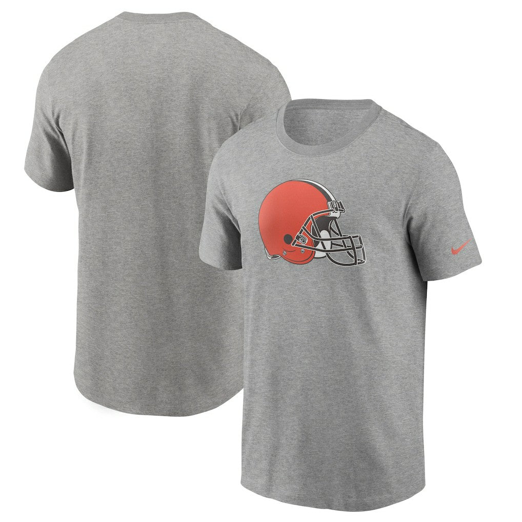 Cleveland Browns Primetime Logo Essential T-Shirt Heather Gray | Nike for Sale