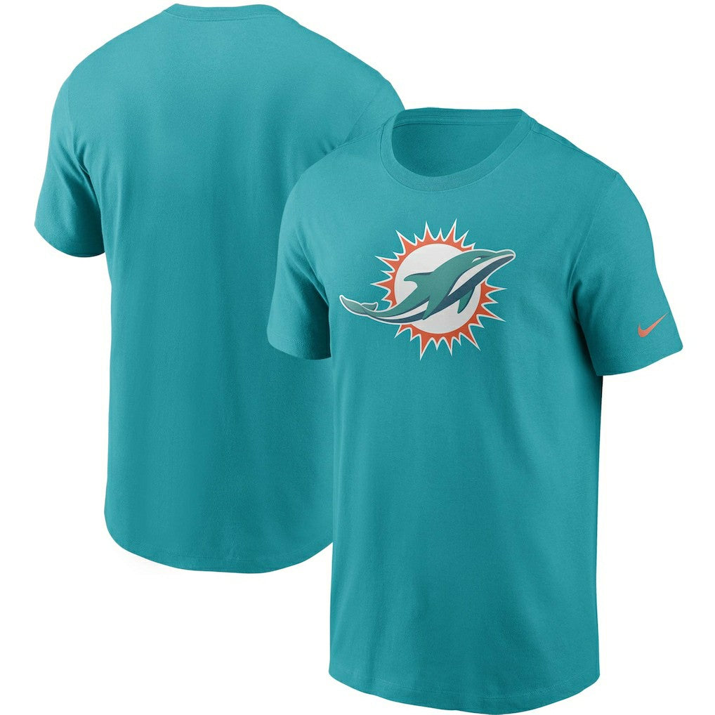 Miami Dolphins Primetime Logo Essential T-Shirt Aqua | Nike for Sale
