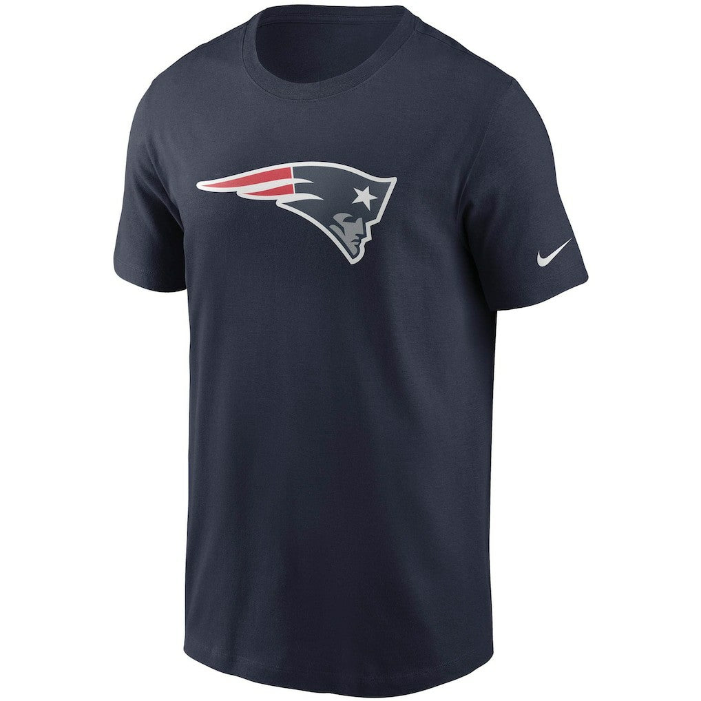 New England Patriots Primetime Logo Essential T-Shirt Navy | Nike for Sale