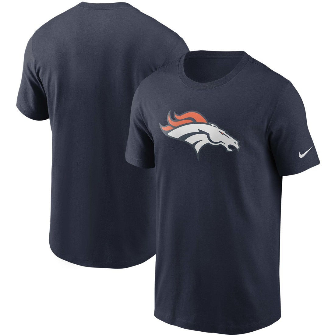 Denver Broncos Primetime Logo Essential T-Shirt Navy | Nike for Sale