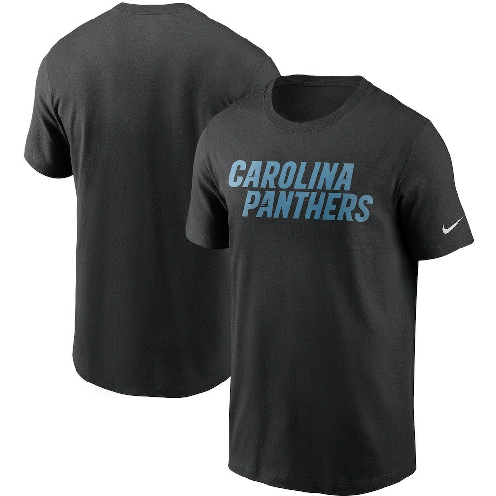 Carolina Panthers Team Wordmark T-Shirt Black | Nike for Sale
