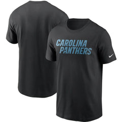 Carolina Panthers Team Wordmark T-Shirt Black | Nike for Sale