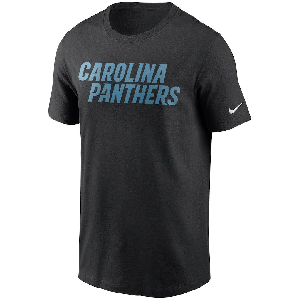 Carolina Panthers Team Wordmark T-Shirt Black | Nike for Sale