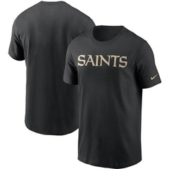 New Orleans Saints Team Wordmark T-Shirt Black | Nike for Sale