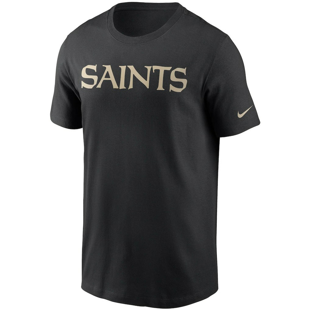 New Orleans Saints Team Wordmark T-Shirt Black | Nike for Sale