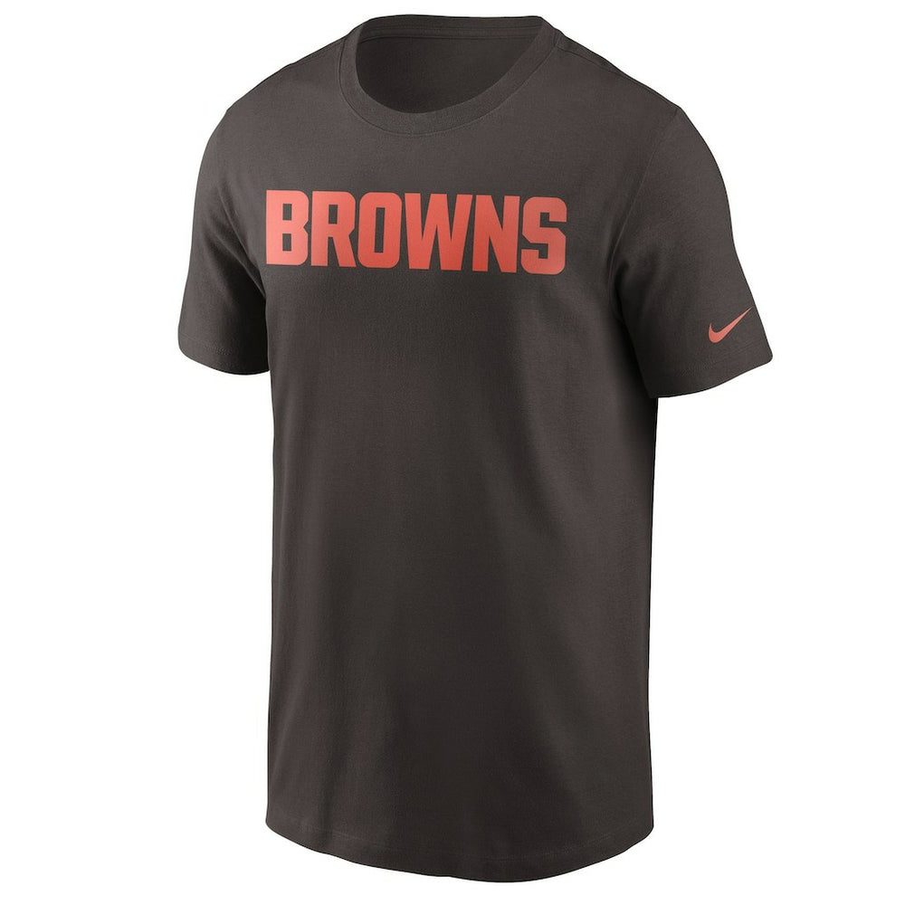 Cleveland Browns Team Wordmark T-Shirt Brown | Nike for Sale