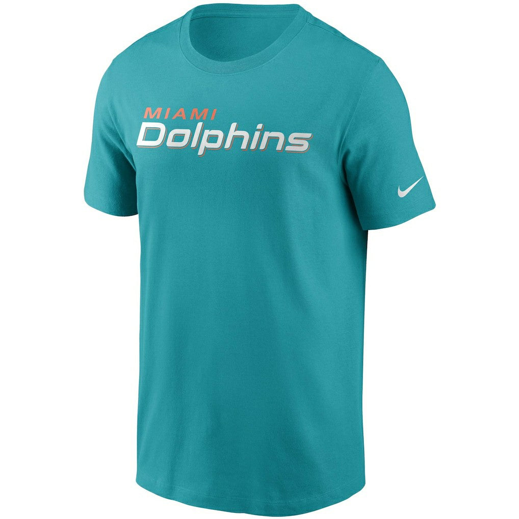 Miami Dolphins Team Wordmark T-Shirt Aqua | Nike for Sale