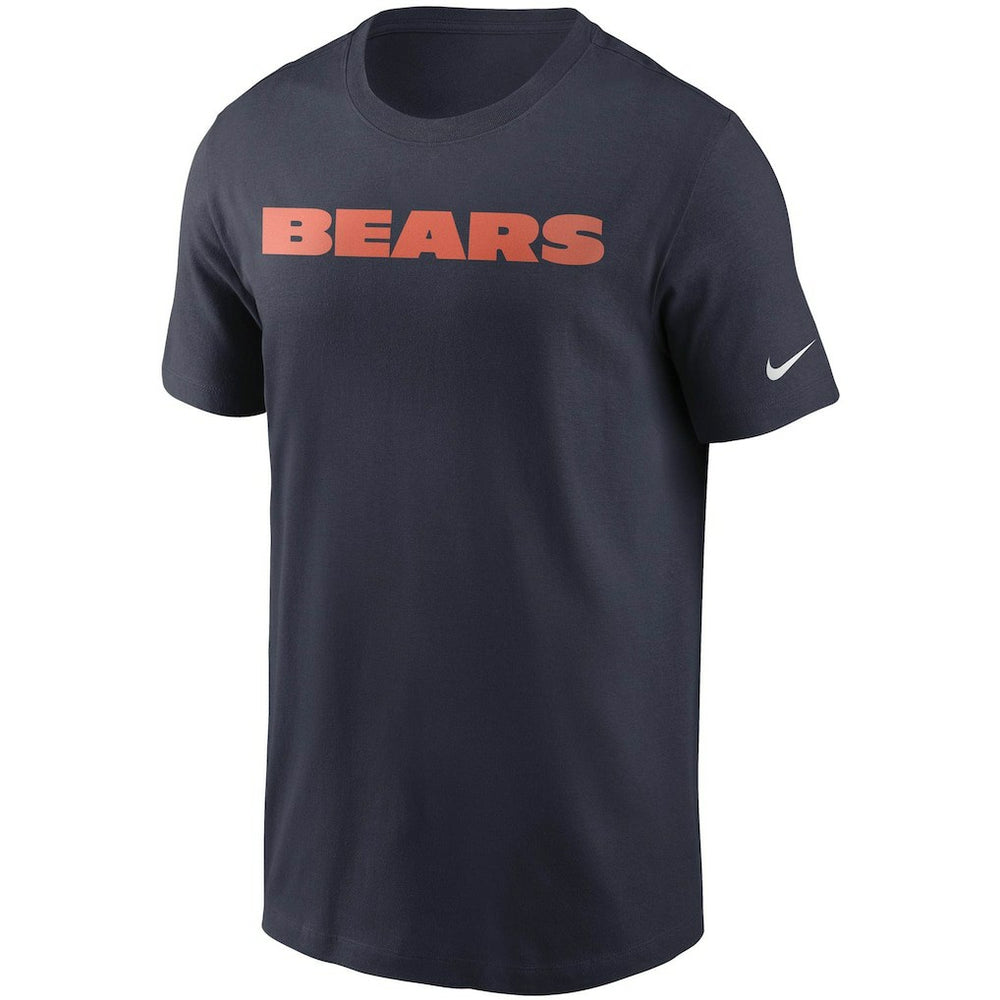 Chicago Bears Team Wordmark T-Shirt Navy | Nike for Sale
