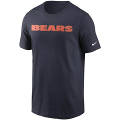 Chicago Bears Team Wordmark T-Shirt Navy | Nike for Sale