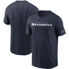 Seattle Seahawks Team Wordmark T-Shirt College Navy | Nike for Sale