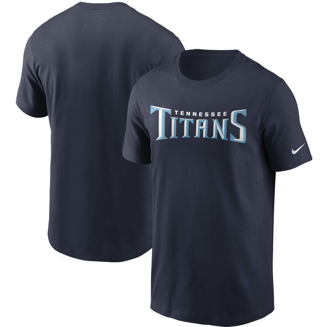 Tennessee Titans Team Wordmark T-Shirt Navy | Nike for Sale