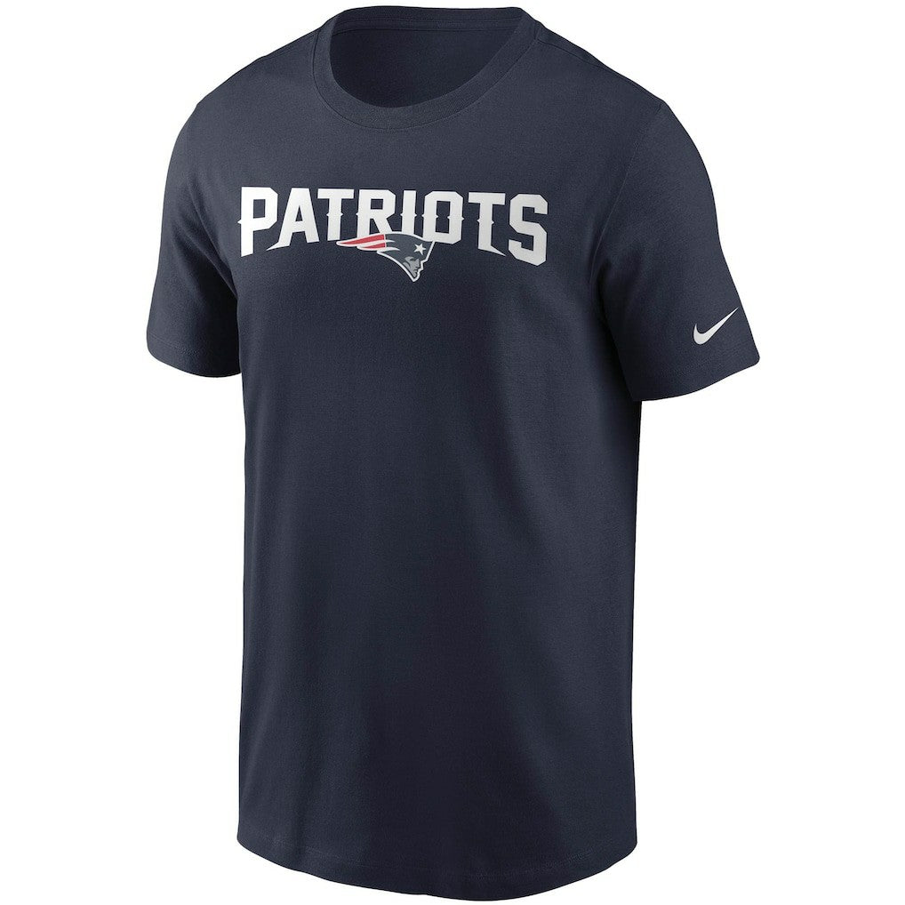 New England Patriots Team Wordmark T-Shirt Navy | Nike for Sale
