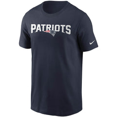 New England Patriots Team Wordmark T-Shirt Navy | Nike for Sale