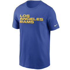 Los Angeles Rams Team Wordmark T-Shirt Royal | Nike for Sale