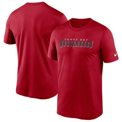 Tampa Bay Buccaneers Wordmark Legend Performance T-Shirt Red | Nike for Sale