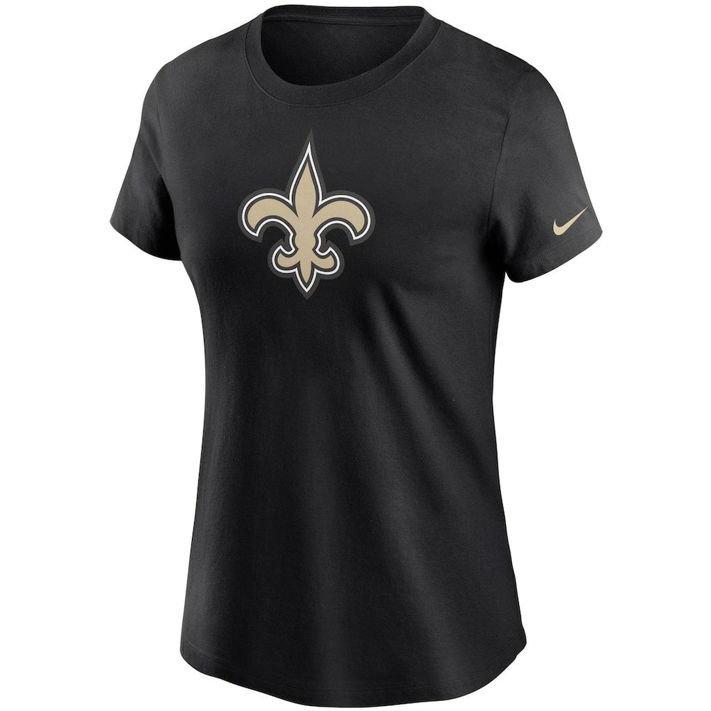 New Orleans Saints Women's Logo Essential T-Shirt Black | Nike for Sale