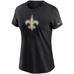 New Orleans Saints Women's Logo Essential T-Shirt Black | Nike for Sale