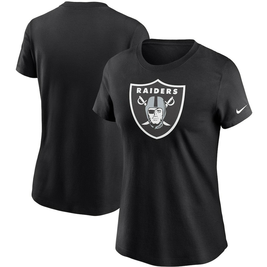 Las Vegas Raiders Women's Logo Essential T-Shirt Black | Nike for Sale