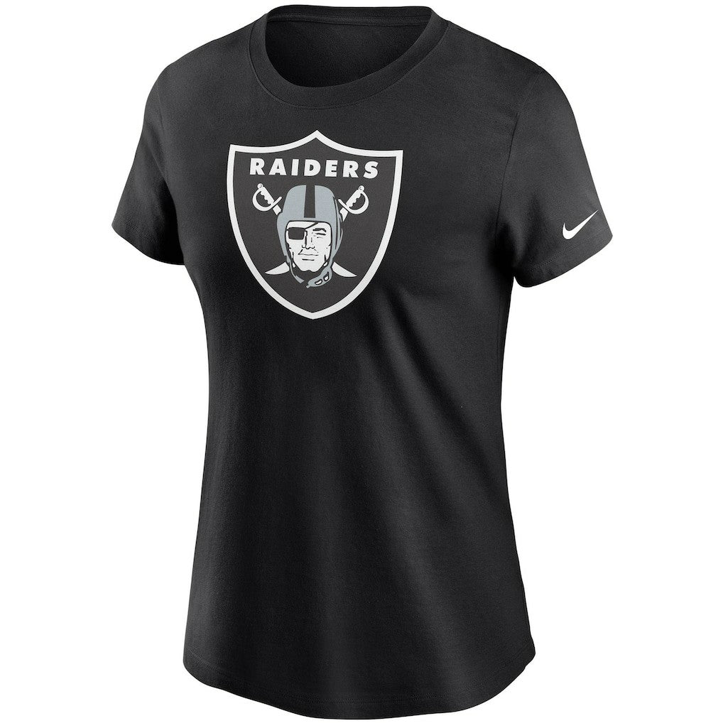 Las Vegas Raiders Women's Logo Essential T-Shirt Black | Nike for Sale