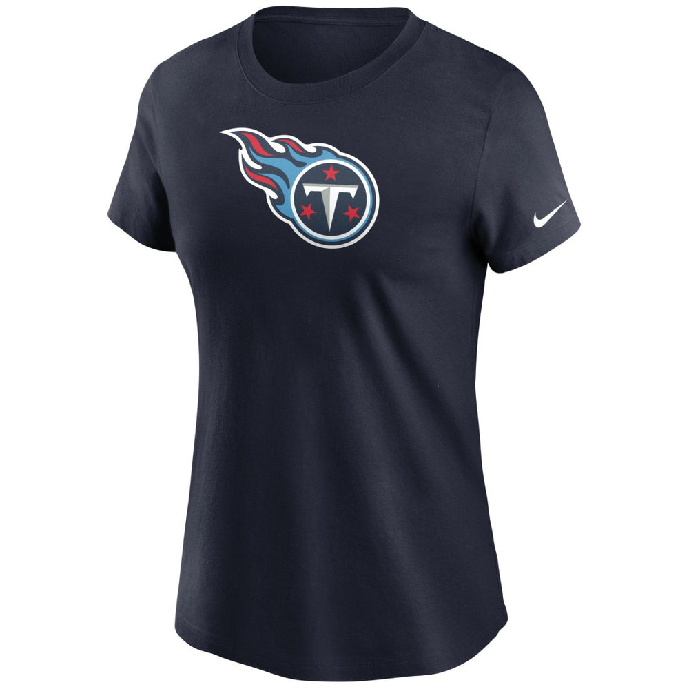 Tennessee Titans Women's Logo Essential T-Shirt Navy | Nike for Sale